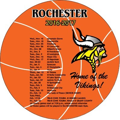 5 1/2" Basketball Schedule Magnet