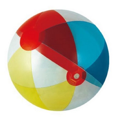 16" Deflated Inflatable Translucent Multi-Color Beach Ball