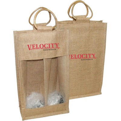 Double Bottles Jute Wine Bag