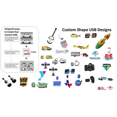 Custom Designed Shape USB Flash Drive (2GB)