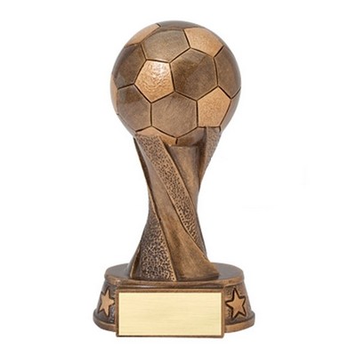 9" Bronze Soccer Spiral Resin Award