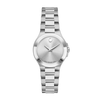 Movado Ladies' Corporate Exclusive Stainless Steel Watch w/Silver Dial