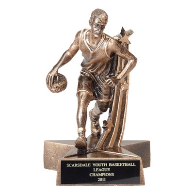 Male Resin Basketball Trophy