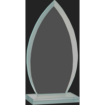 Pristine Collection Oval Jade Glass Award L - 8 3/4'' H