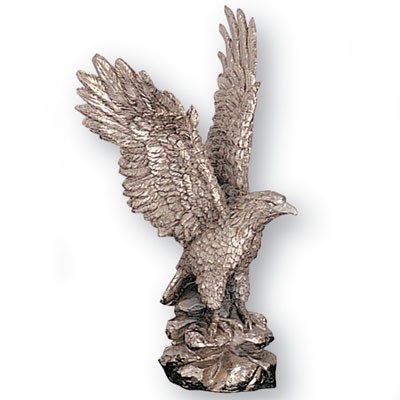 8½" Silver Resin Eagle Trophy w/¼" Rod