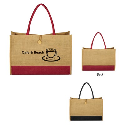 Jute Box Tote Bag