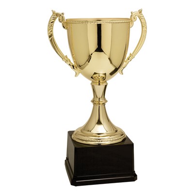 Gold Zinc Metal Cup Trophy 18 1/4"H