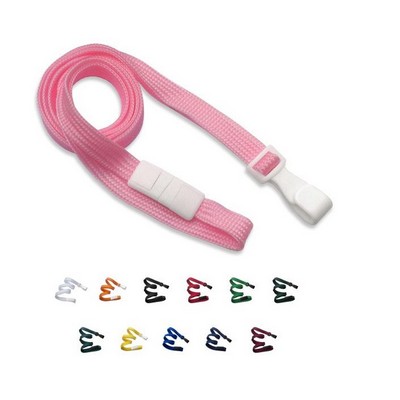 3/8" (10 mm) Breakaway Lanyard with Wide Plastic Hook (Blank Product)