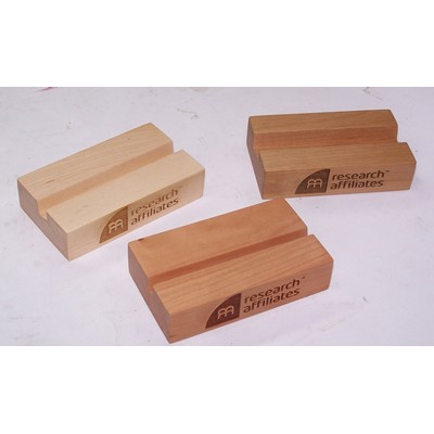 3" x 5" Hardwood Block - Holds everything from cell phones to calendars