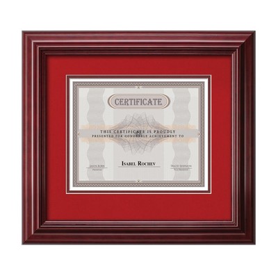 Kentridge Certificate Frame - Mahogany/Riviera Red 8½"x11"