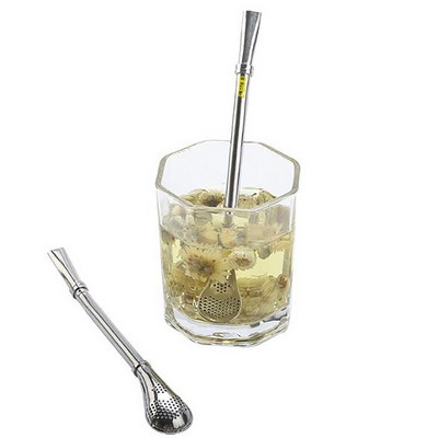 Stainless Steel Filtering Drink Straw Spoon