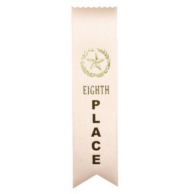 2"x8" 8TH Place Stock Lapel Award Ribbon