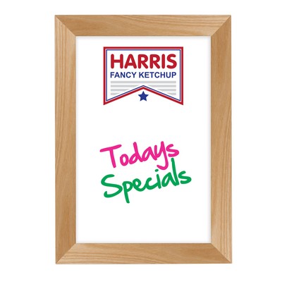 Oak Frame Wall Wet-Erase Board - 11x17