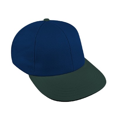 USA Made Low Style Two Tone Brushed Cap w/Self Strap