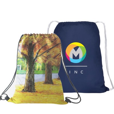 Travel Cotton Drawstring Gym Backpack (15"x18")