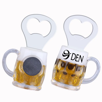 Round Handle Style Magnetic Beer Mug Bottle Opener (Shorter Prod Time)