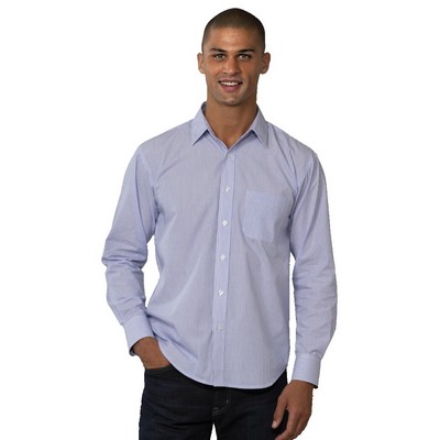 Men's Untucked Striped Poplin