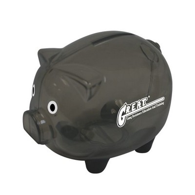 5"x4" Black Piggy Bank