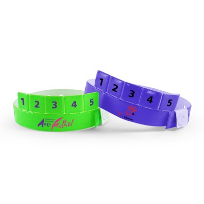 Custom Vinyl Wristbands 5 Tab Wristbands-Printed