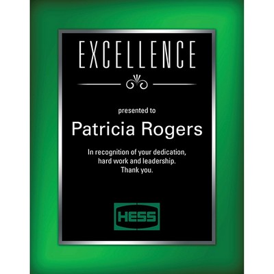 8" x 10" Splash of Color Plaque - Black & Green