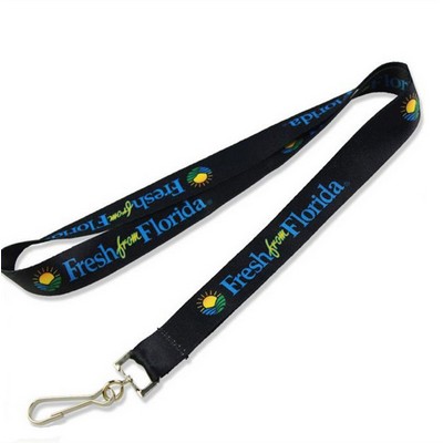 3/4" Polyester Lanyard w/ Bulldog Clip