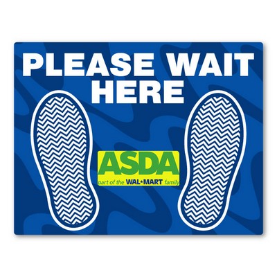 Please Wait Here Adhesive Floor Decal