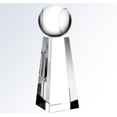 Crystal Championship Tennis Trophy, Medium (2-3/8"x7")