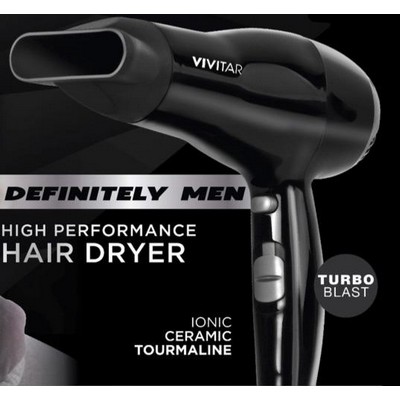 Vivitar® Definitely Men High Performance 1875 Watt Black Ionic Hair Dryer