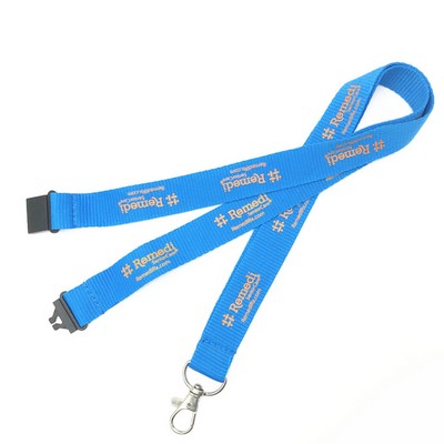 1" Polyester Lanyard Screen Printed