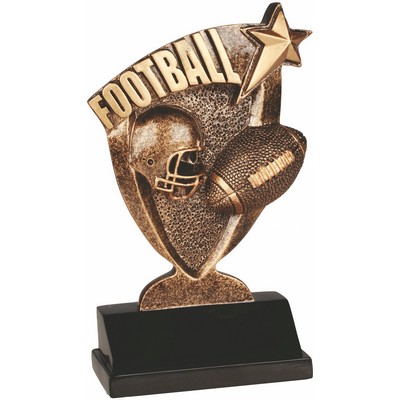 6" Football Broadcast Resin Trophy