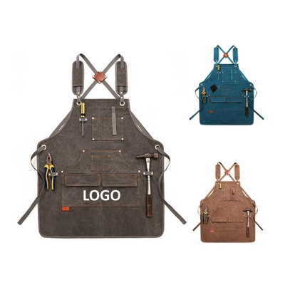 Denim Canvas Apron For Salon Barber