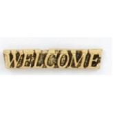 Welcome Cut Out Stock Casting Lapel Pin