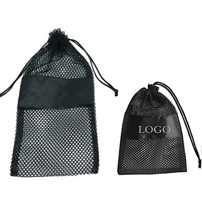 Durable Nylon Mesh Bag with Sliding Drawstring Lock Closure