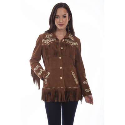 Fringe & Embroidered Jacket