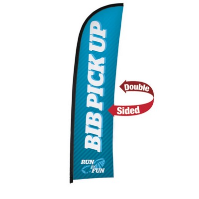 13' Streamline Blade Sail Sign ( Double Sided With Ground Spike )