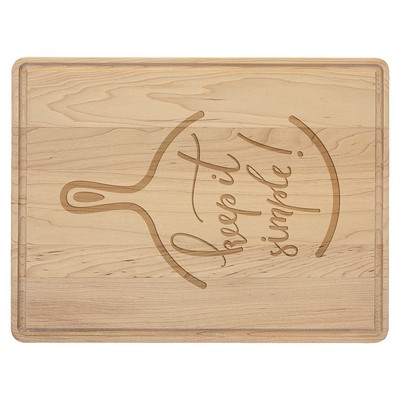 8.75" x 11.5" Maple Wood Cutting Boards w/ Drip Ring