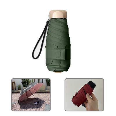 Mini Portable Folded Umbrella with Case