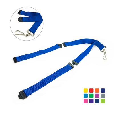 Custom Lanyard w/Metal Swivel J Hook & Safety Breakaway