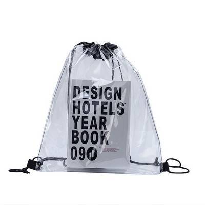 Clear PVC Drawstring Backpack