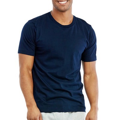 Men's Crew Neck T-Shirts - Medium, Navy (Case of 10)