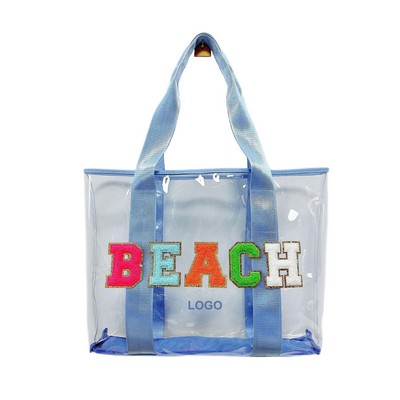 Large Chenille Letter Tote Bag (direct import)