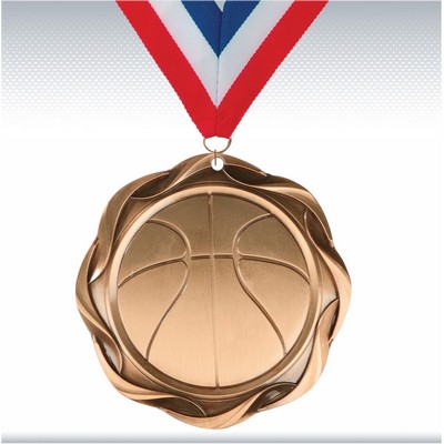 3" Bronze Fusion Basketball Medal