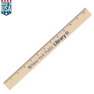 12" Natural Finish Ruler