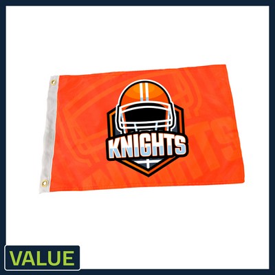 VALUE - 12" x 18" Custom Pole Flag - Single Sided