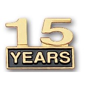 "Fifteen Years" Stock Cutout Pin