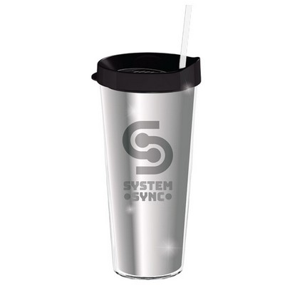 Laser Engraved 22 oz Chrome Shelby Tumbler