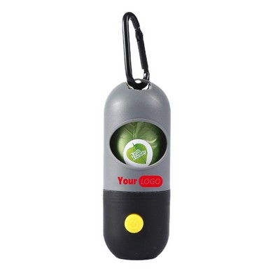 Dog Dirt Bag Dispenser With Led Flashlight