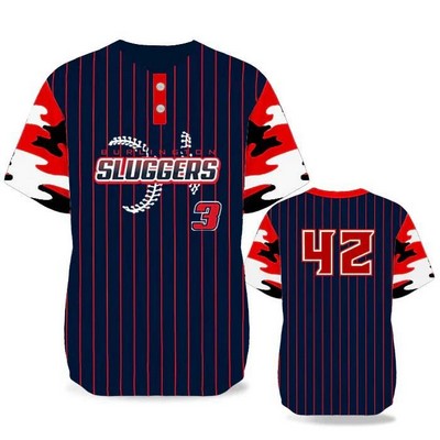 150GSM Mesh Jersey Custom 2 Button Baseball Jersey (Full Dye Sublimation)