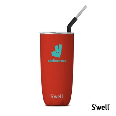 S'well® Tumbler w/ Straw - 24oz Poppy Red