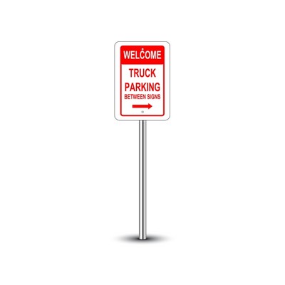 Truck Parking Only Signs (1ft x 1ft) SQFT